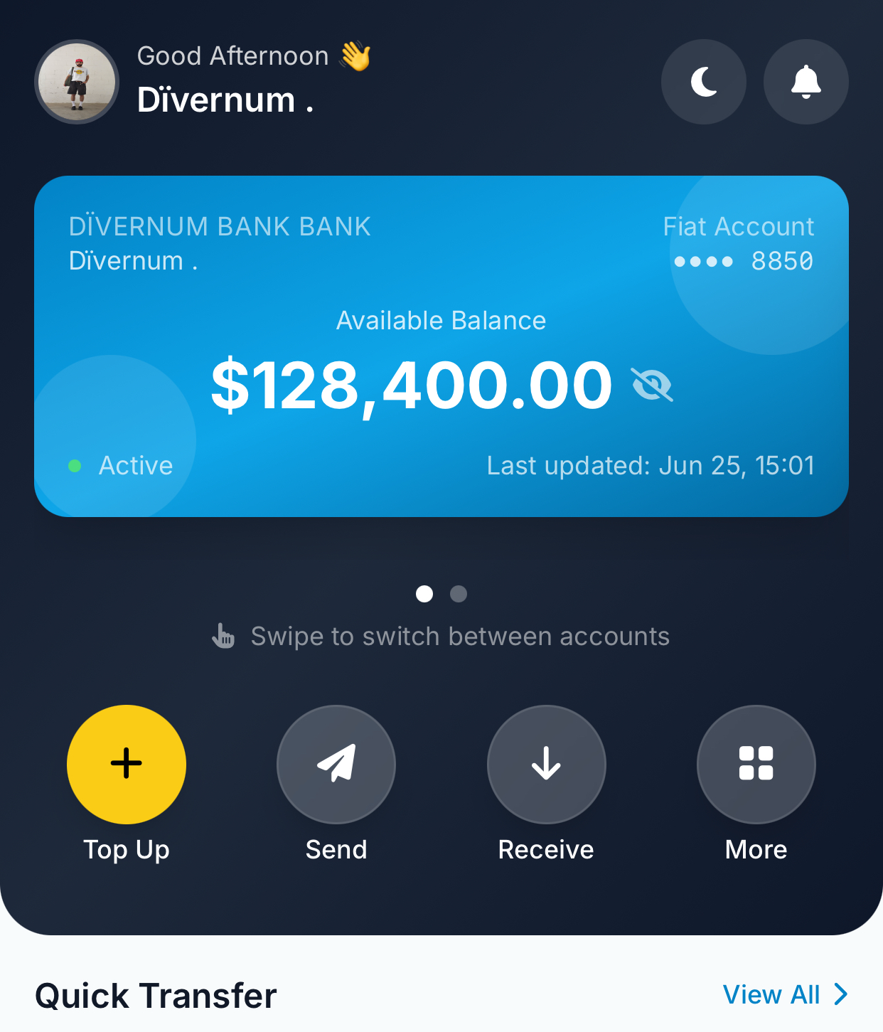 Divernum dashboard